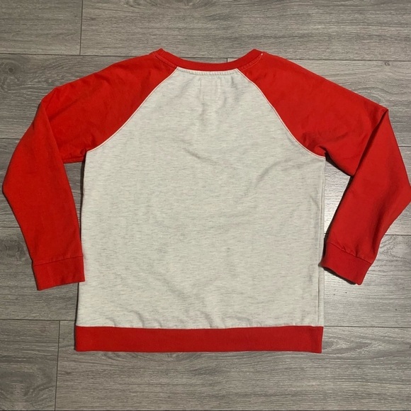 Levis Red Grey Women Sweater Size L - Picture 2 of 7